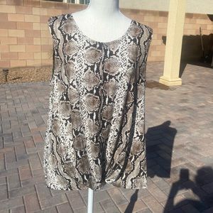 Snakeskin Sleeveless Top
